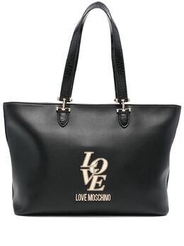 Love Moschino: Чёрная сумка-шоппер 