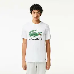 LACOSTE: Белая футболка 