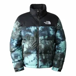 The North Face: Пуховик с принтом 