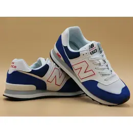 New Balance: Белые кроссовки  574