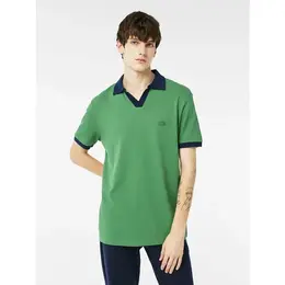 LACOSTE: Зелёное поло 