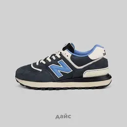 New Balance: Синие кроссовки  574