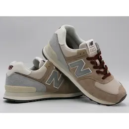 New Balance: Бежевые кроссовки  574