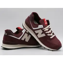 New Balance: Бордовые кроссовки  574