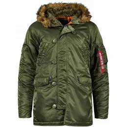 ALPHA INDUSTRIES: Зелёный пуховик 