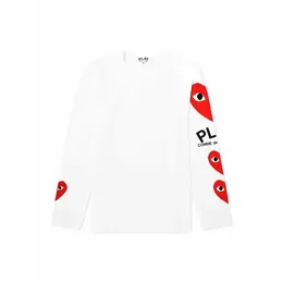 Comme des Garcons PLAY: Белый свитшот 