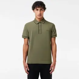 LACOSTE: Зелёное поло 