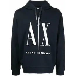 Armani Exchange: Синяя толстовка 