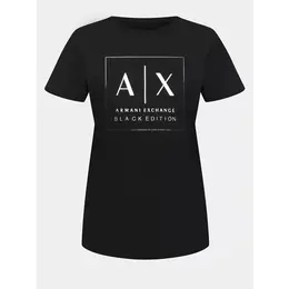 Armani Exchange: Чёрная футболка 