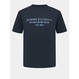 Armani Exchange: Тёмная футболка 