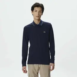 LACOSTE: Тёмное поло 