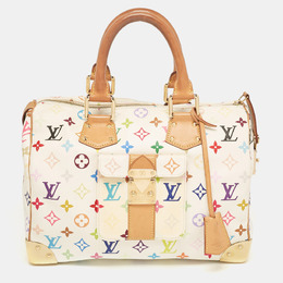 Louis Vuitton: Белая сумка  Speedy 30