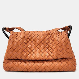 Bottega Veneta: Коричневая сумка через плечо 