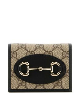 Gucci: Коричневый кошелёк  Horsebit 1955