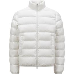 Moncler: Белый пуховик 