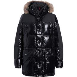 Moncler: Чёрный пуховик 