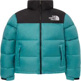 The North Face: Зелёный пуховик 