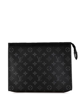 Louis Vuitton Pre-Owned: Чёрный клатч 