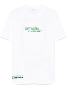 Off-White: Белая футболка 