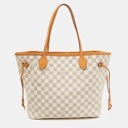 Louis Vuitton: Белая сумка  Neverfull MM