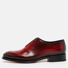 Santoni: Бордовые туфли 