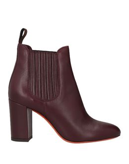 Santoni: Бордовые ботинки 