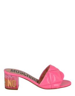 Moschino: Розовые сандалии 