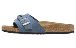 Birkenstock: Голубые шлёпанцы 