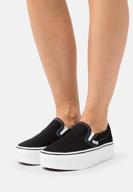 Vans: Чёрные мокасины  Classic