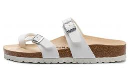 Birkenstock: Белые шлёпанцы 