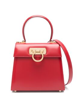 Ferragamo: Красная сумка-шоппер 