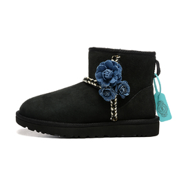 UGG: Синие ботинки  Classic Mini