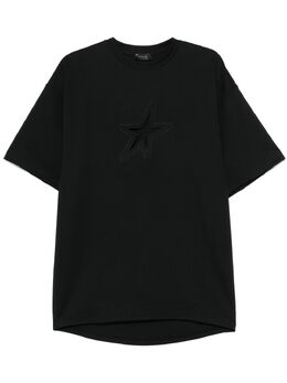 Mugler: Чёрная футболка 