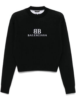 Balenciaga: Жаккардовый свитер 