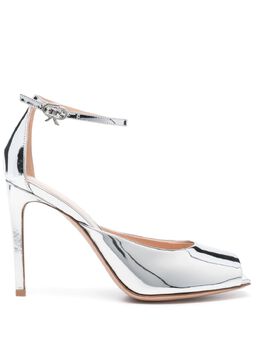 Gianvito Rossi: Серебристые туфли 