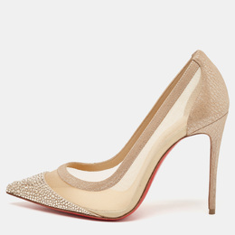 Christian Louboutin: Бежевые туфли 