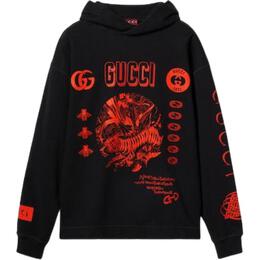 Gucci: Чёрная толстовка 