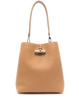 Longchamp: Коричневая сумка  Roseau