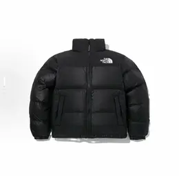 The North Face: Чёрный пуховик 