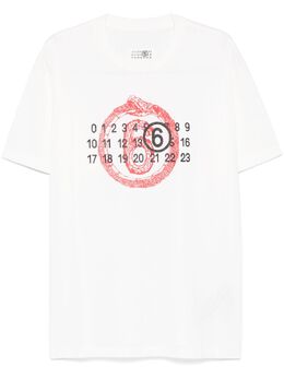 MM6 Maison Margiela: Белая футболка 