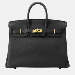 Hermes: Чёрная сумка  Birkin 25