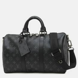 Louis Vuitton: Чёрная сумка  Keepall