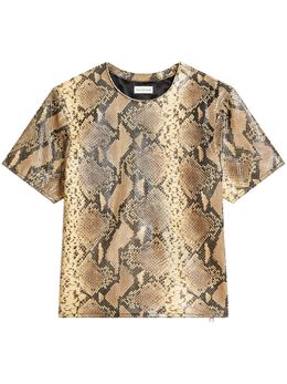 DRIES VAN NOTEN: Кожаная футболка 