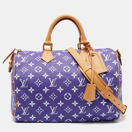 Louis Vuitton: Фиолетовая сумка  Speedy