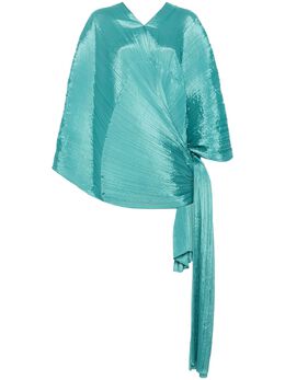 Pleats Please Issey Miyake: Голубой топ 