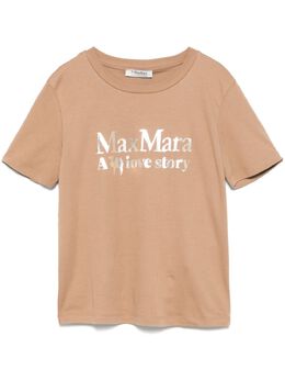 'S Max Mara: Бежевая футболка 