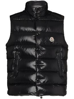 Moncler: Чёрный жилет  Tibb