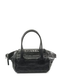 CHANEL Pre-Owned: Чёрная сумка-шоппер 