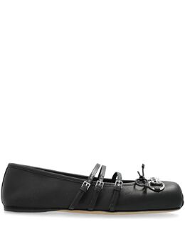 Gucci: Чёрные балетки  Horsebit