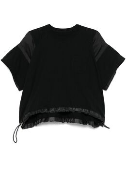 sacai: Чёрная футболка 
